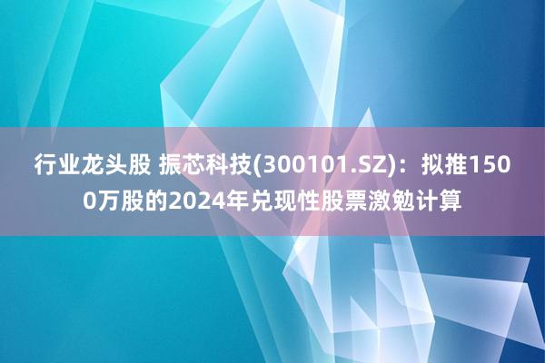 行业龙头股 振芯科技(300101.SZ)：拟推1500万股的2024年兑现性股票激勉计算