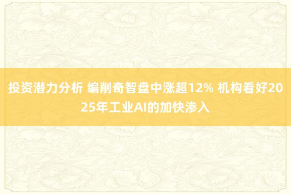 投资潜力分析 编削奇智盘中涨超12% 机构看好2025年工业AI的加快渗入