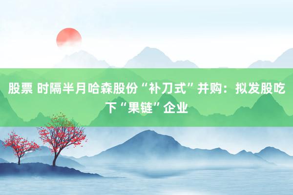 股票 时隔半月哈森股份“补刀式”并购：拟发股吃下“果链”企业