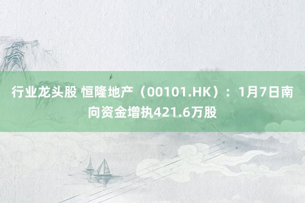 行业龙头股 恒隆地产（00101.HK）：1月7日南向资金增执421.6万股