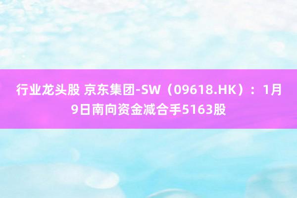 行业龙头股 京东集团-SW（09618.HK）：1月9日南向资金减合手5163股