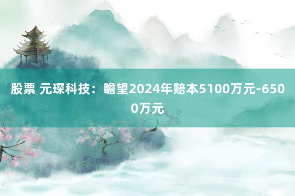 股票 元琛科技：瞻望2024年赔本5100万元-6500万元