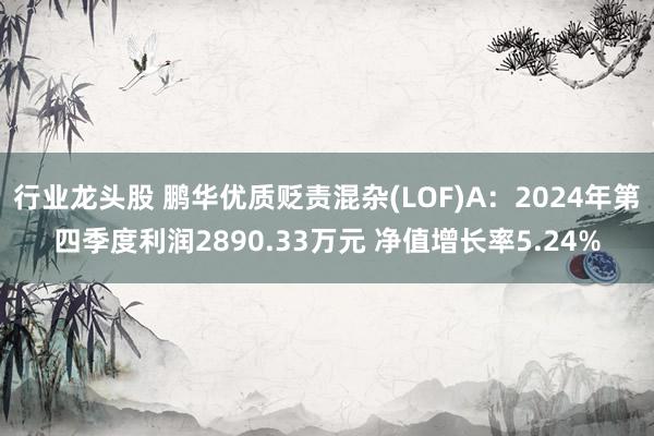 行业龙头股 鹏华优质贬责混杂(LOF)A：2024年第四季度利润2890.33万元 净值增长率5.24%