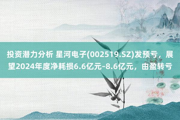 投资潜力分析 星河电子(002519.SZ)发预亏，展望2024年度净耗损6.6亿元–8.6亿元，由盈转亏