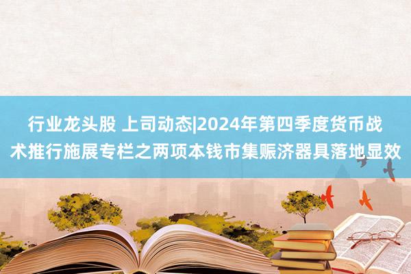 行业龙头股 上司动态|2024年第四季度货币战术推行施展专栏之两项本钱市集赈济器具落地显效