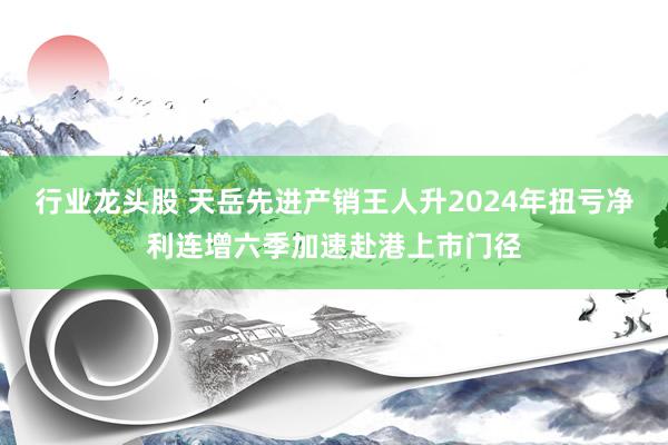 行业龙头股 天岳先进产销王人升2024年扭亏净利连增六季加速赴港上市门径